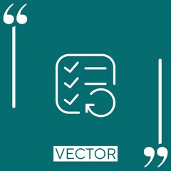 Fototapete - list    vector icon Linear icon. Editable stroke line