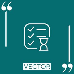 Fototapete - list    vector icon Linear icon. Editable stroke line