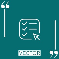 Poster - list    vector icon Linear icon. Editable stroke line