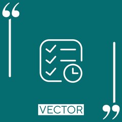 Fototapete - list    vector icon Linear icon. Editable stroke line