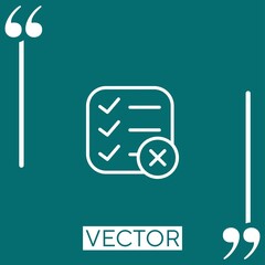 Fototapete - list   vector icon Linear icon. Editable stroke line