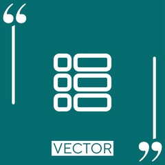 Poster - list button outline Linear icon. Editable stroke line