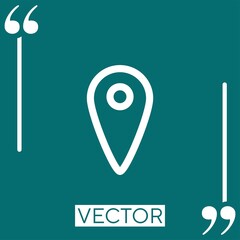 Poster - location pointer   vector icon Linear icon. Editable stroke line