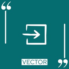 Fototapete - login   vector icon Linear icon. Editable stroke line
