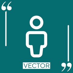 Aufkleber - man outline Linear icon. Editable stroke line