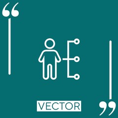 Poster - manager vector icon Linear icon. Editable stroke line