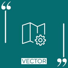 Poster - map    vector icon Linear icon. Editable stroke line