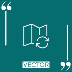 Poster - map    vector icon Linear icon. Editable stroke line