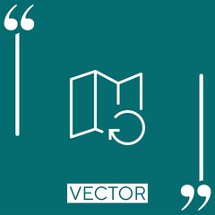 Poster - map    vector icon Linear icon. Editable stroke line