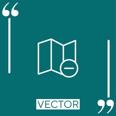 Poster - map   vector icon Linear icon. Editable stroke line