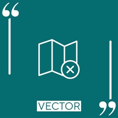 Poster - map   vector icon Linear icon. Editable stroke line