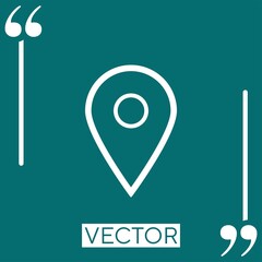 Poster - map mark symbol of ios Linear icon. Editable stroke line