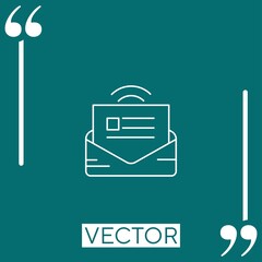 Fototapete - marketing email vector icon Linear icon. Editable stroke line