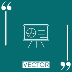 Poster - marketing seminar vector icon Linear icon. Editable stroke line
