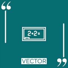 Fototapete - mathematics vector icon Linear icon. Editable stroke line