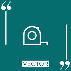 Poster - measuring tape outline vector icon Linear icon. Editable stroke line