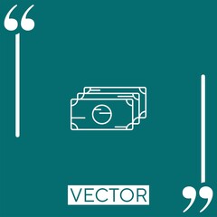 Fototapete - monetizing vector icon Linear icon. Editable stroke line