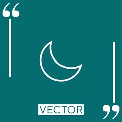 Poster - moon   vector icon Linear icon. Editable stroke line
