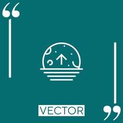 Poster - moon    vector icon Linear icon. Editable stroke line