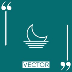 Poster - moon    vector icon Linear icon. Editable stroke line