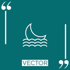 Poster - moon    vector icon Linear icon. Editable stroke line