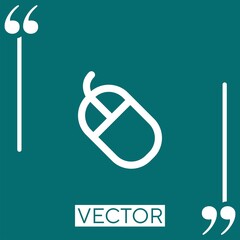 Poster - mouse outline Linear icon. Editable stroke line