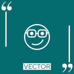 Poster - nerd   vector icon Linear icon. Editable stroke line