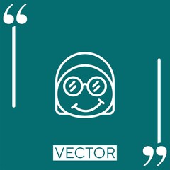 Poster - nerd   vector icon Linear icon. Editable stroke line