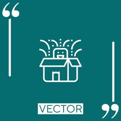 Poster - new product vector icon Linear icon. Editable stroke line