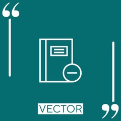 Fototapete - notebook   vector icon Linear icon. Editable stroke line