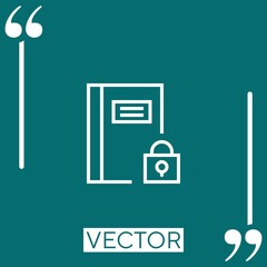 Fototapete - notebook    vector icon Linear icon. Editable stroke line