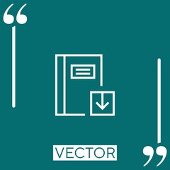Fototapete - notebook    vector icon Linear icon. Editable stroke line