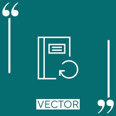 Fototapete - notebook    vector icon Linear icon. Editable stroke line