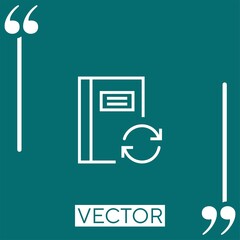 Fototapete - notebook    vector icon Linear icon. Editable stroke line