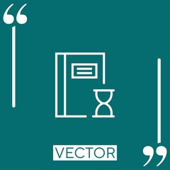 Fototapete - notebook    vector icon Linear icon. Editable stroke line