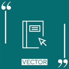 Fototapete - notebook    vector icon Linear icon. Editable stroke line