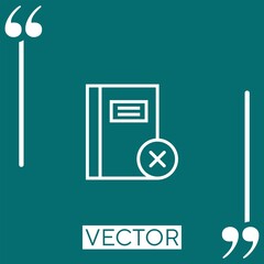 Fototapete - notebook   vector icon Linear icon. Editable stroke line