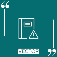 Fototapete - notebook   vector icon Linear icon. Editable stroke line