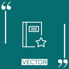 Fototapete - notebook   vector icon Linear icon. Editable stroke line