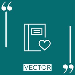 Fototapete - notebook   vector icon Linear icon. Editable stroke line
