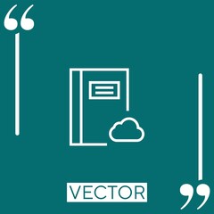 Fototapete - notebook   vector icon Linear icon. Editable stroke line