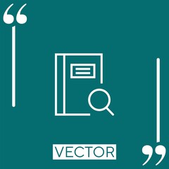 Fototapete - notebook   vector icon Linear icon. Editable stroke line
