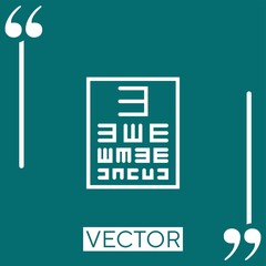 Poster - optical vector icon Linear icon. Editable stroke line