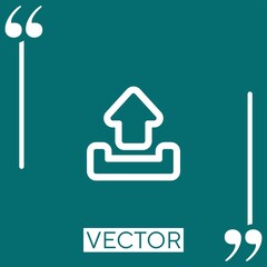 Fototapete - outbox outline Linear icon. Editable stroke line
