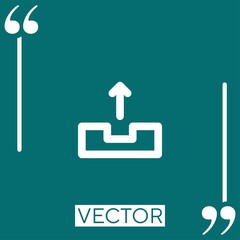 Fototapete - outbox vector icon Linear icon. Editable stroke line