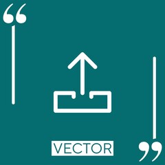 Poster - outbox send mail vector icon Linear icon. Editable stroke line