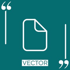 Poster - page blank Linear icon. Editable stroke line