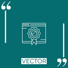 Fototapete - page quality vector icon Linear icon. Editable stroke line