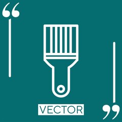 Poster - paint brush outline vector icon Linear icon. Editable stroke line