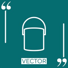 Fototapete - painting container outline vector icon Linear icon. Editable stroke line